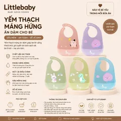 Yếm ăn dặm cho bé , yếm máng sillicon siêu nhẹ chống thấm nước trong suốt