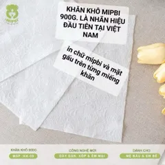 Khăn Vải Khô Mipbi Chính Hãng – Khăn Khô Đa Năng Cho Bé, Khăn Lau Mặt, Thay Khăn Ướt An Toàn
