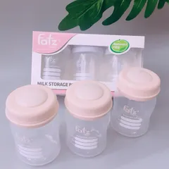 Set 3 Bình Trữ Sữa Mẹ 150ml Fatz Baby – Bình Trữ Sữa Có Nắp, Nhựa An Toàn, Bảo Quản Sữa Cho Bé