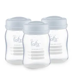 Set 3 Bình Trữ Sữa Mẹ 150ml Fatz Baby – Bình Trữ Sữa Có Nắp, Nhựa An Toàn, Bảo Quản Sữa Cho Bé