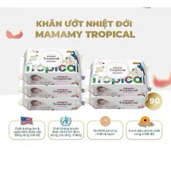 Khăn Ướt Mamamy Tropical 90 Tờ – Khăn Giấy Ướt Tiện Lợi Cho Bé