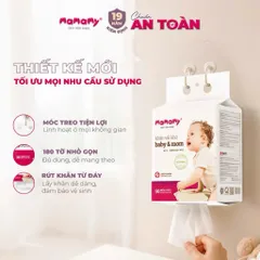 Khăn Vải Khô Mamamy Baby & Mom 180 Miếng – Khăn Khô Đa Năng Cho Bé Sơ Sinh, Lau Mặt Lau Miệng ( DẠNG RÚT )