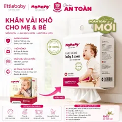 Khăn Vải Khô Mamamy Baby & Mom 180 Miếng – Khăn Khô Đa Năng Cho Bé Sơ Sinh, Lau Mặt Lau Miệng ( DẠNG RÚT )