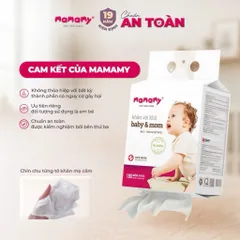 Khăn Vải Khô Mamamy Baby & Mom 180 Miếng – Khăn Khô Đa Năng Cho Bé Sơ Sinh, Lau Mặt Lau Miệng ( DẠNG RÚT )