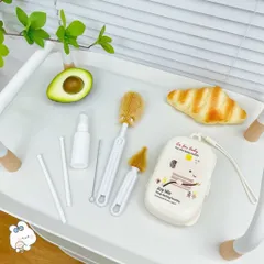 Bộ Cọ Rửa Bình Sữa Silicon 6 Chi Tiết Đa Năng, Dụng Cụ Vệ Sinh Bình Sữa Núm Ti Cho Bé