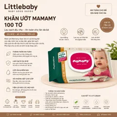 Khăn Ướt Mamamy 100 Tờ Không Mùi – Khăn Ướt Cho Bé Sơ Sinh Mềm Mại An Toàn