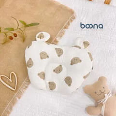 Gối Chống Méo Đầu Cho Bé – Gối Sơ Sinh Cotton Mềm Thoáng Khí, Thiết Kế Tai Gấu Dễ Thương