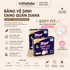 ( 12 miếng ) Băng vệ sinh dạng quần Diana Soft Fit 360 Độ - Chống Tràn, Thoáng Khí
