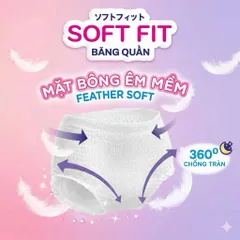 ( 12 miếng ) Băng vệ sinh dạng quần Diana Soft Fit 360 Độ - Chống Tràn, Thoáng Khí