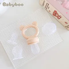TÚI NHAI ĂN DẶM CHỐNG HÓC BABYBOO KÈM 3 ĐẦU TI SIÊU MỀM ĂN HOA QUẢ , ĂN DẶM CHO BÉ