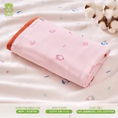 Khăn tắm bông tre 4 lớp Mipbi - An toàn, mềm mại cho làn da bé