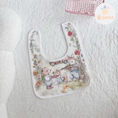 Yếm ăn dặm cho bé, chất vải mềm vintage phong cách Hàn
