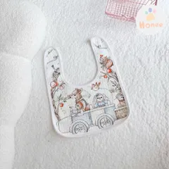 Yếm ăn dặm cho bé, chất vải mềm vintage phong cách Hàn