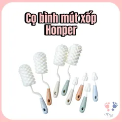 Cọ rửa bình xoay 360 độ kèm mút xốp cao cấp Honper HP229