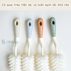 Cọ rửa bình xoay 360 độ kèm mút xốp cao cấp Honper HP229