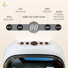Máy úp bình sữa, tiệt trùng sấy khô tia UVC Moaz BéBé MB044 Plus ION [bản 2026]