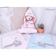 Chăn Ủ Choàng Cho Bé Có Mũ Bebe Comfort – Khăn Ủ Sơ Sinh Cotton Mềm Mại, Khăn Tắm Cho Bé Sơ Sinh 0-12 Tháng