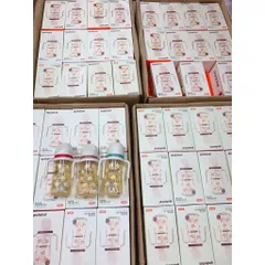 Bình tập hút chống sặc Youkebei cho bé dung tích 300ml, họa tiết gấu dễ thương