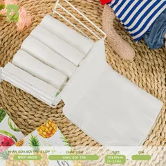 KHĂN SỮA SỢI TRE CAO CẤP 3 LỚP (HỘP 6 CHIẾC )