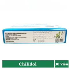 Chilidol giúp cải thiện tình trạng ho có đờm, khan tiếng, mất giọng (Hộp 30 viên) 