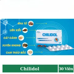 Chilidol giúp cải thiện tình trạng ho có đờm, khan tiếng, mất giọng (Hộp 30 viên) 