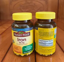 Viên Uống Bổ Sung Sắt Nature Made Iron 65mg - 365 Viên - Hỗ Trợ Sức Khỏe, CỦA Mỹ
