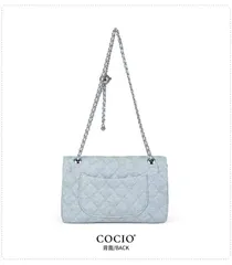 Túi Xách Nữ COCIO da thật da Nhung thời thượng, cá tính size 25