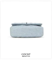 Túi Xách Nữ COCIO da thật da Nhung thời thượng, cá tính size 25
