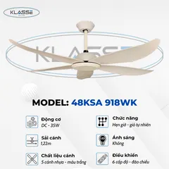 Quạt trần không đèn Klasse 52KSA 901WY