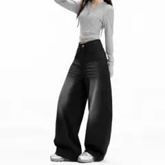 Quần jean dài - Quần jean / denim phong cách cá tính trendy thời thượng 2 màu form baggy ống thụng phối wash siêu bụi 21