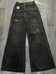 Quần jean dài - Quần jean / denim ống rộng wash rách nhẹ siêu hot 3 màu phong cách retro, hàn quốc, cá tính, năng động