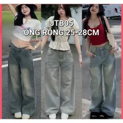 Quần jean dài - Quần jean / denim mềm ống rộng cạp cao màu wash phong cách retro, hàn quốc, cá tính, năng động siêu xinh