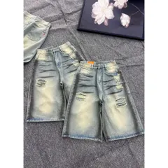 Quần Jean đùi - Quần Ngố nữ chất Jean / Denim wash khói rách siêu bụi phong cách năng động cá tính hiện đại MJ - LUV26