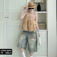 Quần Jean đùi - Quần Ngố nữ chất Jean / Denim wash khói rách siêu bụi phong cách năng động cá tính hiện đại MJ - LUV26