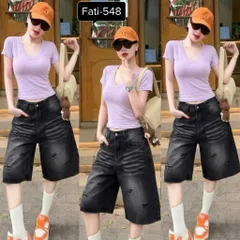 Quần Jean đùi - Quần Ngố nữ chất Jean / Denim đen wash khói bạc bụi, rách xước thời trang phong cách trẻ , cá tính JLC23
