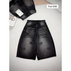 Quần Jean đùi - Quần Ngố nữ chất Jean / Denim đen wash khói bạc bụi, rách xước thời trang phong cách trẻ , cá tính JLC23