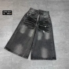 Quần jean đùi - Quần jean ngố cá tính, năng động phong cách đường phố, retro, quần ngố wash xước vệt sơn đen độc lạ LC29