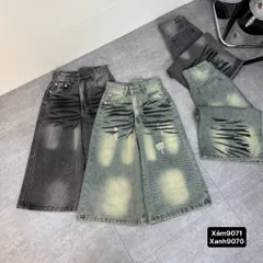 Quần jean đùi - Quần jean ngố cá tính, năng động phong cách đường phố, retro, quần ngố wash xước vệt sơn đen độc lạ LC29
