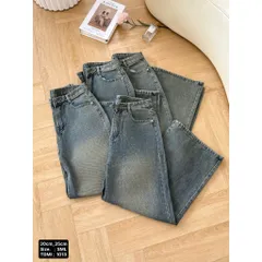 Quần jean dài - Quần jean/denim ống rộng wash đậm basic ống 30-35cm phong cách retro, hàn quốc,cá tính, năng động chất