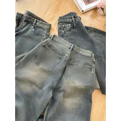 Quần jean dài - Quần jean/denim ống rộng wash đậm basic ống 30-35cm phong cách retro, hàn quốc,cá tính, năng động chất