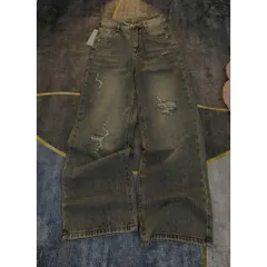 Quần jean dài - Quần jean/denim ống suông dài 97cm form rách thời trang phong cách hàn quốc, năng động đi chơi cực chất