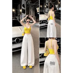 Quần jean dài - Quần jean nữ basic ống suông màu trắng thời trang phong cách tối giản dễ phối nhiều outfitn xinh - MLC24