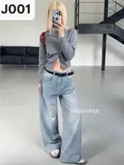 Quần jean dài - Quần jean/denim ống rộng 28 cm tôn dáng nhiều màu phong cách retro, hàn quốc, cá tính, năng động cafe