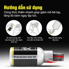 Chai Xịt Khô Tay Hesacore Dry Grip Spray 50ml – Tăng Độ Bám Tay, Chống Trơn Trượt Khi Chơi Pickleball Tennis Cầu Lông