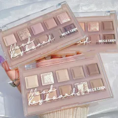 Bảng phấn mắt 10 màu Muge Leen trang điểm má hồng bắt sáng trang điểm mắt nổi bật