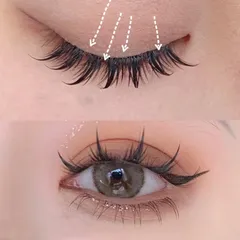 Lông mi giả Eyelash mi giả loại chữ A màu đen tự nhiên Size 10/11/12mm