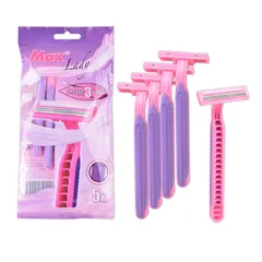 Combo 5 dao cạo râu Max Lady 3 lưỡi bằng thép không gỉ chất lượng cao