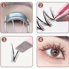 Lông mi trên BQI tự nhiên hình chữ V size 7mm (Hộp 60 chiếc)
