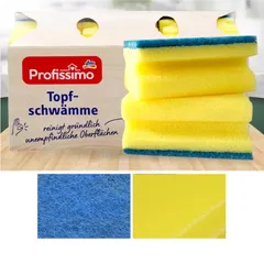 Miếng Mút Xốp, Bọt Biển Rửa Bát 2 Mặt Denkmit Profissimo Đức 6 miếng