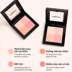 Bảng phấn mắt và phấn má 4 Màu Treechada Thái Lan 10g Lên Màu Chuẩn, Mịn Mượt, Bền Màu Suốt Ngày Dài